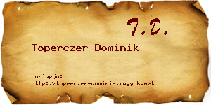 Toperczer Dominik névjegykártya